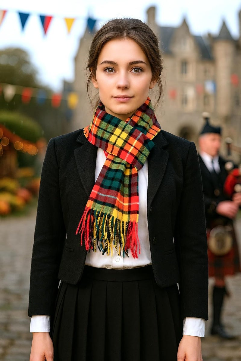 Achillea Cashmere Feel Tartan Plaid Scarf - Classic Winter Scarf for Men & Women, Scottish Heritage Holiday Gift - Image 4
